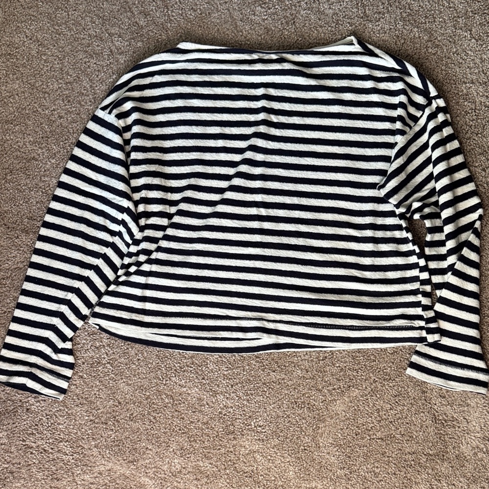 Universal Thread Black and White Striped Top